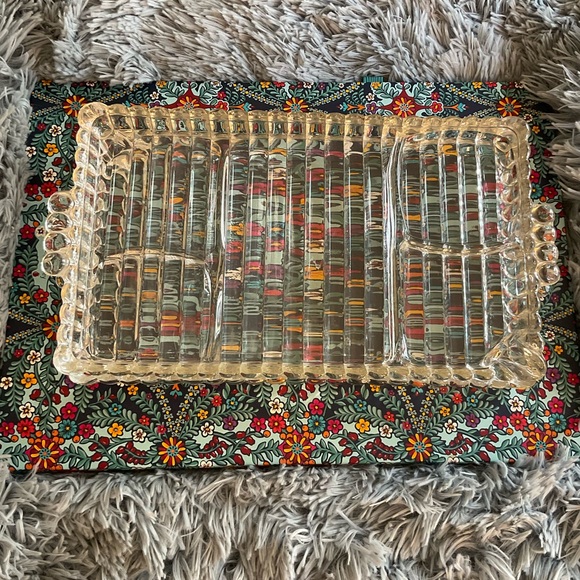 Vintage 1950s Set of Lead Crystal Serving Trays & Platters (2) - Picture 9 of 12